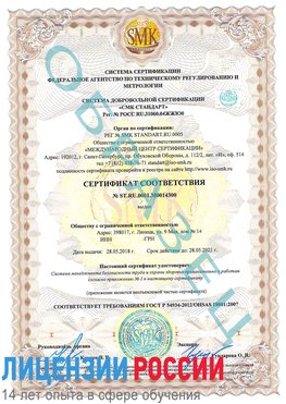 Образец сертификата соответствия Прохладный Сертификат OHSAS 18001